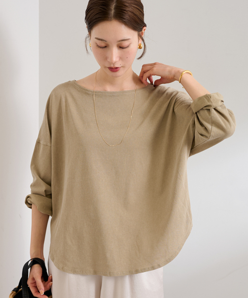 FRAMeWORK - FRAMeWORK ドライタッチコットンL/Tee 定価12100円 長袖Ｔシャツ カットソー ロンＴ 25SS ブラック レディース フレームワーク【中古】5-0603M♪ FRAMeWORK - FRAMeWORK ドライタッチコットンL/Tee 定価12100円