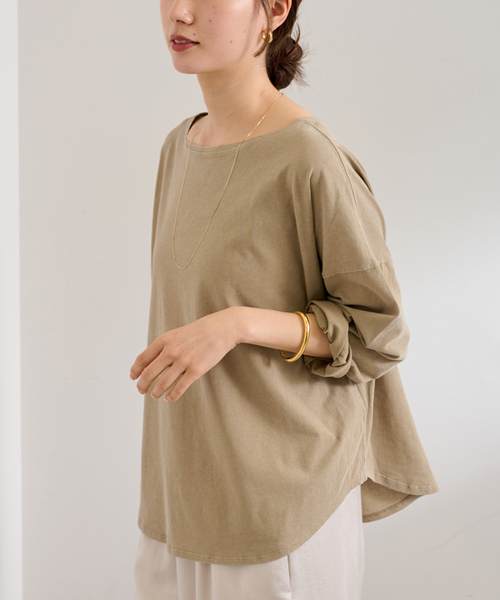 FRAMeWORK ドライタッチコットンL/Tee新品未使用 セール】ドライタッチコットンL/Tee（Tシャツ/カットソー
