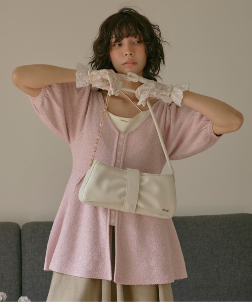 loin nuit ニット セーター front button puff knit / フロント