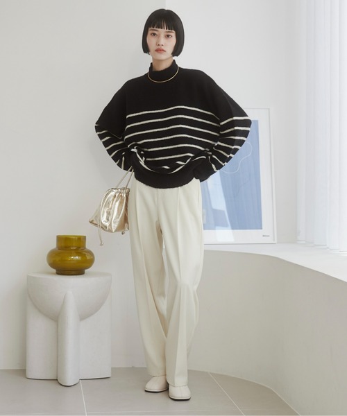 「ANGIE」 長袖ニット FREE ブラック レディース_画像2