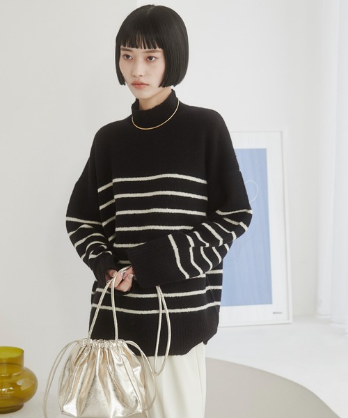 「ANGIE」 長袖ニット FREE ブラック レディース_画像4