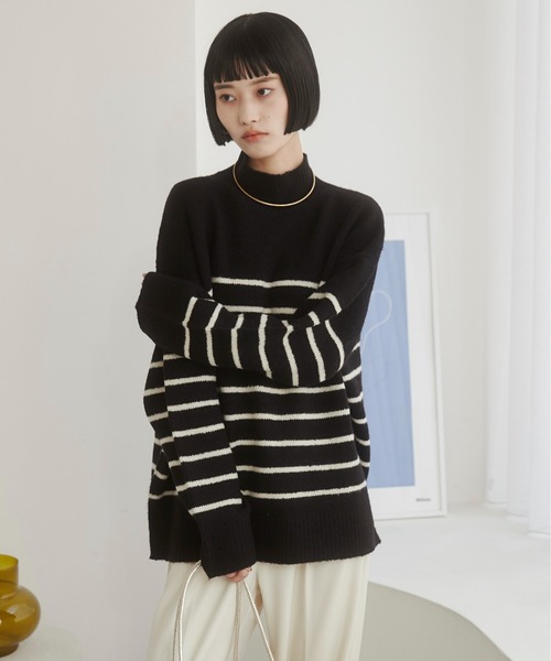 「ANGIE」 長袖ニット FREE ブラック レディース_画像5