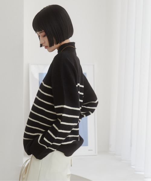 「ANGIE」 長袖ニット FREE ブラック レディース_画像6