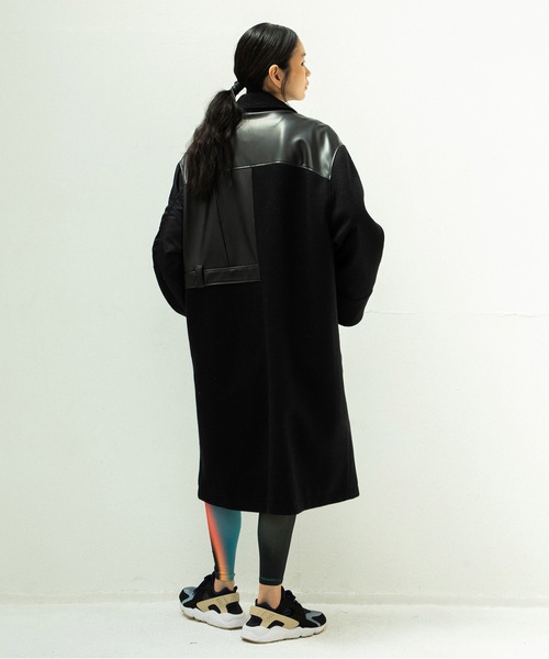 ステンカラーコート コート FUSION RIDERS MIX COAT メンズ レディースの画像