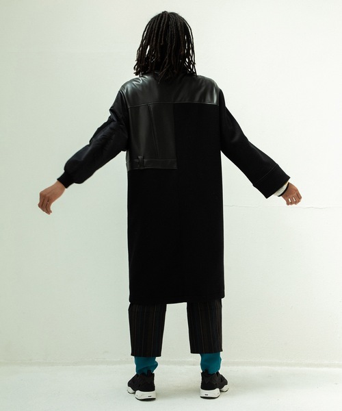 ステンカラーコート コート FUSION RIDERS MIX COAT メンズ レディースの画像