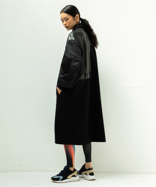 ステンカラーコート コート FUSION RIDERS MIX COAT メンズ レディースの画像