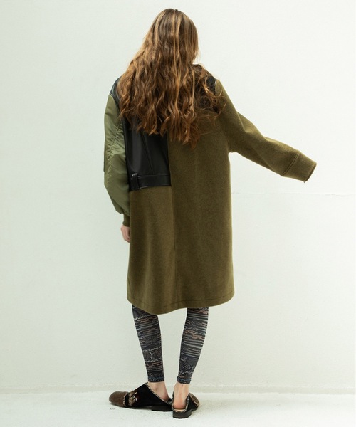 ステンカラーコート コート FUSION RIDERS MIX COAT メンズ レディースの画像
