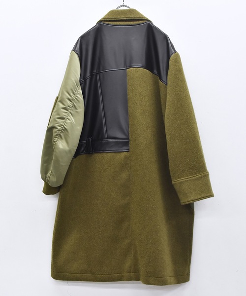 ステンカラーコート コート FUSION RIDERS MIX COAT メンズ レディースの画像