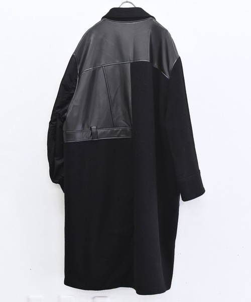 ステンカラーコート コート FUSION RIDERS MIX COAT メンズ レディースの画像