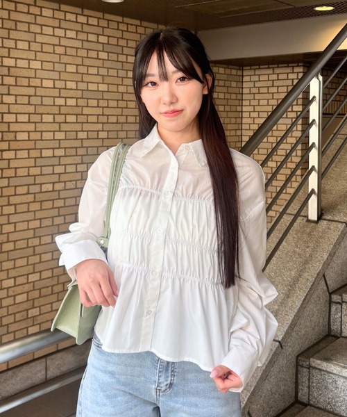 3.3 FIELD TRIP ブラウス シャツ 3.3 Field Trip／ギャザーデザイン