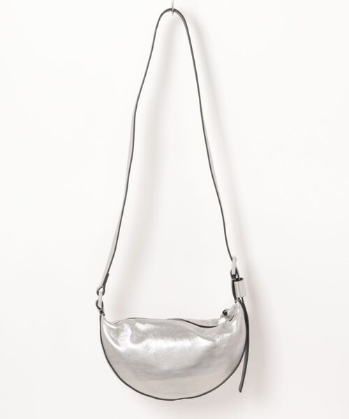 chieko+ half moon Boston bag シルバー 小 BAG｜CHIEKO+(チエコプラス