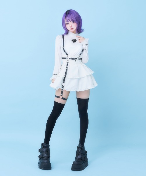 Hauls ハウルズ ティアードふり×2ミニ×2すかーと ブラック ティアードふり×2ミニ×2すかーと | Hauls