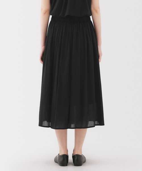 無印良品（MUJI） スカート 婦人 強撚ボイル ギャザースカート