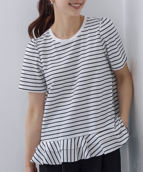 tシャツ 「SONO/ソーノ」エクセレントコットンミニティアードフレアTEE レディース