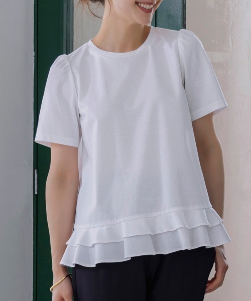 tシャツ 「SONO/ソーノ」エクセレントコットンミニティアードフレアTEE レディース Sono tシャツ 「SONO/ソーノ」エクセレントコットンミニ