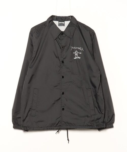 THRASHER 「THRASHER」 コーチジャケット MEDIUM ブラック