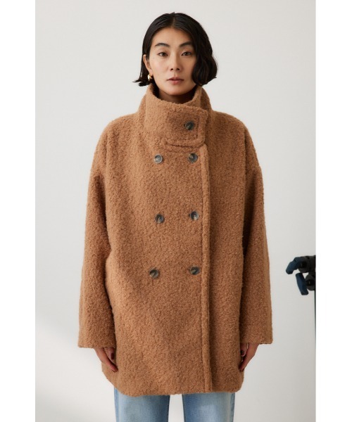 「crie conforto」 ピーコート FREE グレー レディース_画像2