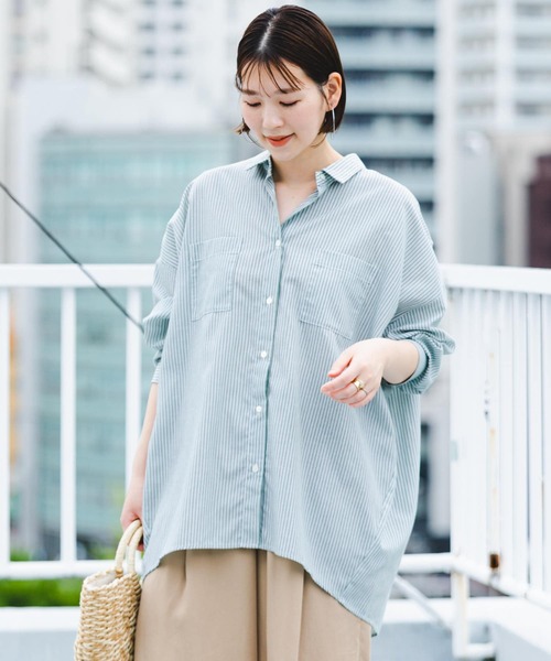 「F by ROSSO」 長袖シャツ FREE ネイビー レディース_画像2