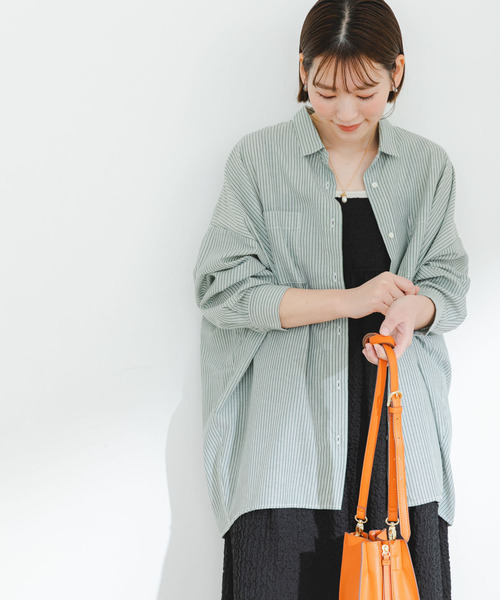 「F by ROSSO」 長袖シャツ FREE ネイビー レディース_画像3