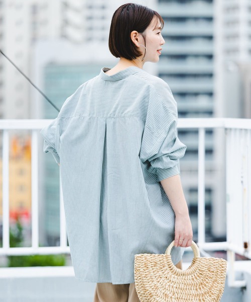 「F by ROSSO」 長袖シャツ FREE ネイビー レディース_画像8