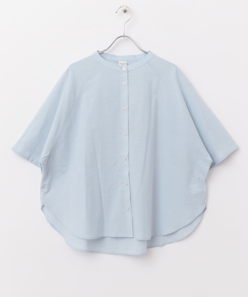 URBAN RESEARCH DOORS ブラウス シャツ バンドカラーラグラン