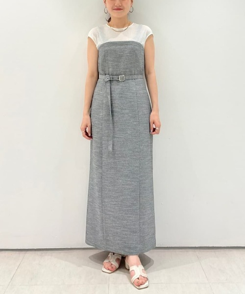 ワンピース QUUU allureville ワンピース コンパクトツイルカットコンビ