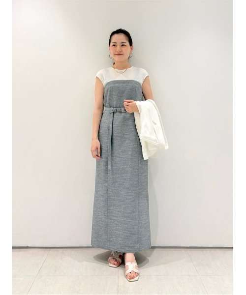 アルアバイル　コンパクトツイルカットコンビワンピース allureville（アルアバイル） ワンピース コンパクトツイルカット