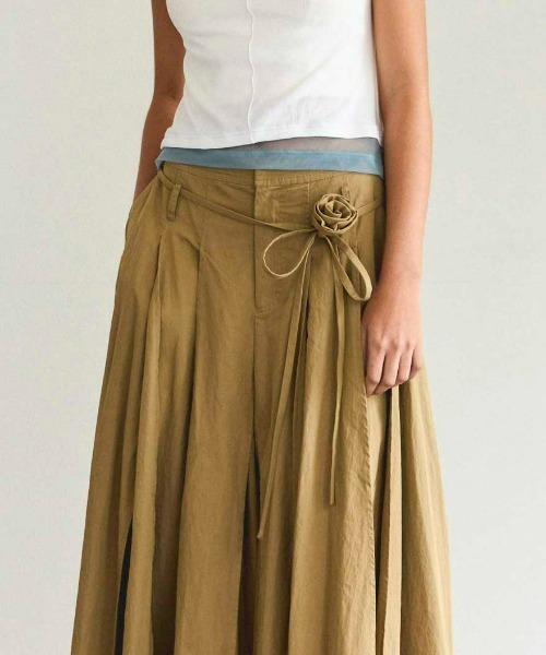 パンツ MAISON SPECIAL Pleats Culotte Skirt MAISON SPECIAL パンツ Pleated Cotton Pants/コットンプリーツ