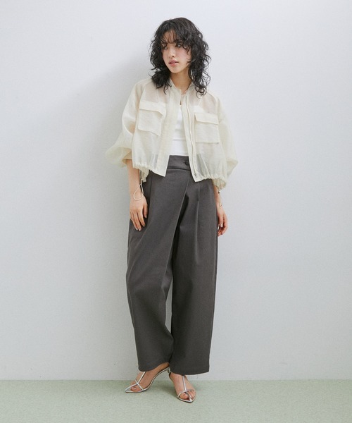 OLLEBOREBLA アルベロベロ ロングブルゾン ジャケット ダブルジップ セール】 【一部直営店舗・WEB限定】ウールセーラーカラージップ