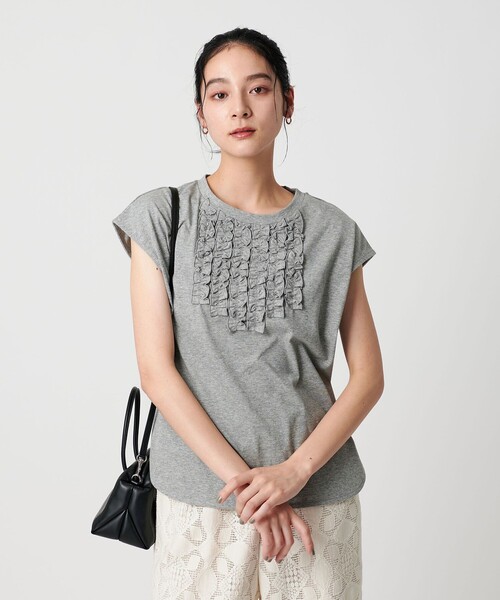 tシャツ 「WEB限定」フリル ノースリーブプルオーバー -ウォッシャブル- レディース
