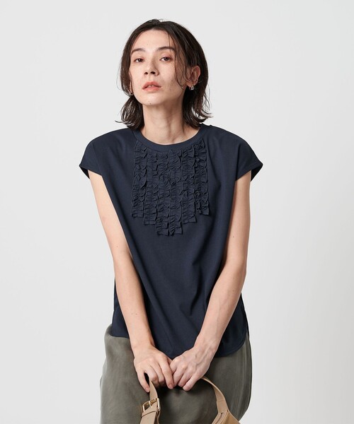 tシャツ 「WEB限定」フリル ノースリーブプルオーバー -ウォッシャブル- レディース