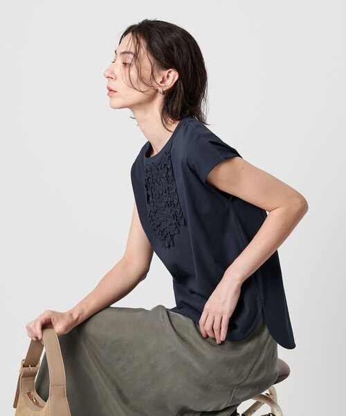 tシャツ 「WEB限定」フリル ノースリーブプルオーバー -ウォッシャブル- レディース