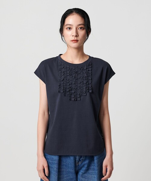 tシャツ 「WEB限定」フリル ノースリーブプルオーバー -ウォッシャブル- レディース