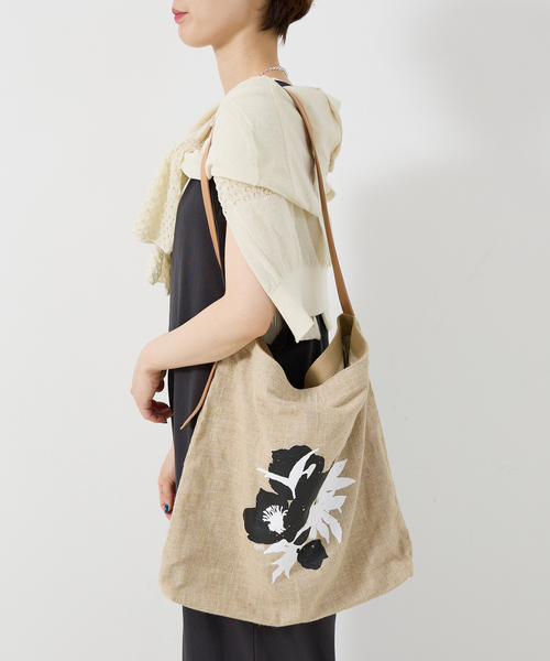 collex（コレックス） トートバッグ ボタニカルプリントリネントート