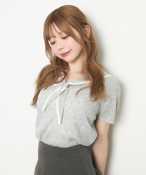 TITTY＆CO. ニット セーター 半袖セーラーニット レディース