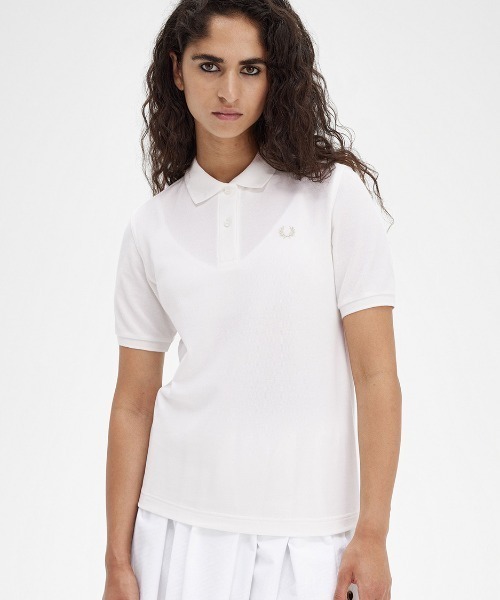 「FRED PERRY」 半袖ポロシャツ 12 ホワイト系その他3 レディース