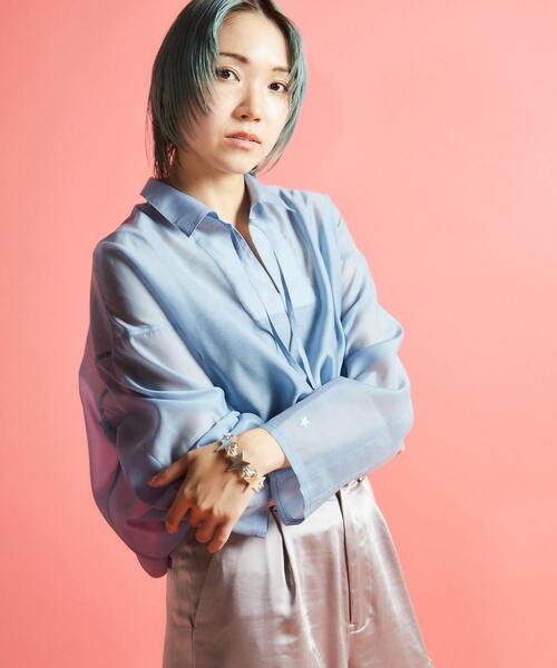 「CONVERSE TOKYO」 長袖シャツ FREE ブルー レディース
