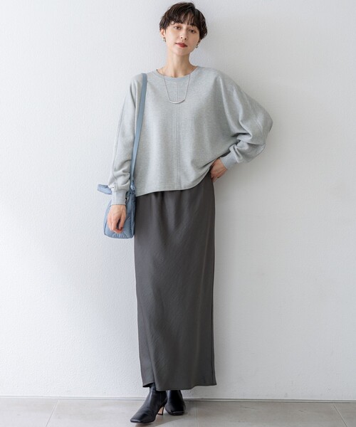 23区（ニジュウサンク） スカート 「洗える」テクスチャーサテン