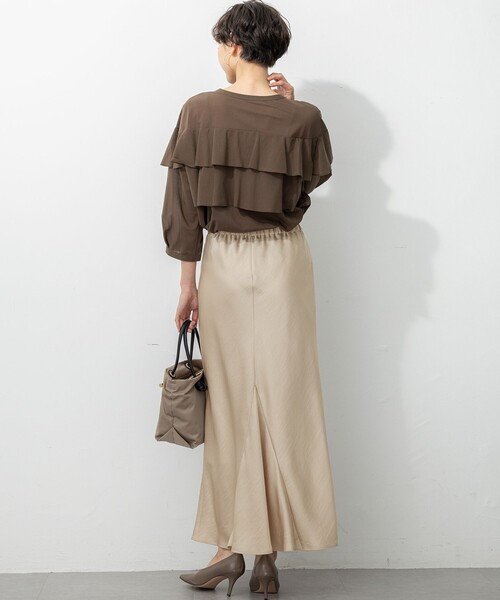 23区 スカート 「洗える」テクスチャーサテン ナロー : ZOZOTOWN Yahoo