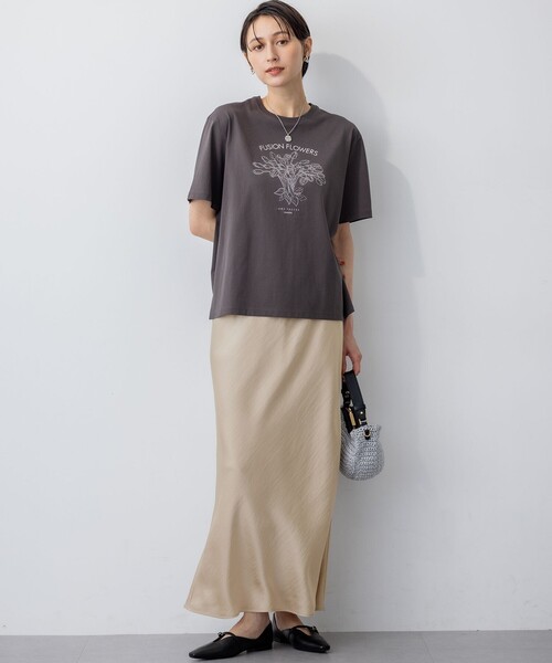 23区（ニジュウサンク） スカート 「洗える」テクスチャーサテン