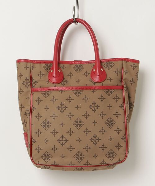 【美品】russet ラシット ハンドバッグ トート ナイロン レザー ブラウン russet 「russet」 ハンドバッグ - ブラウン レディース
