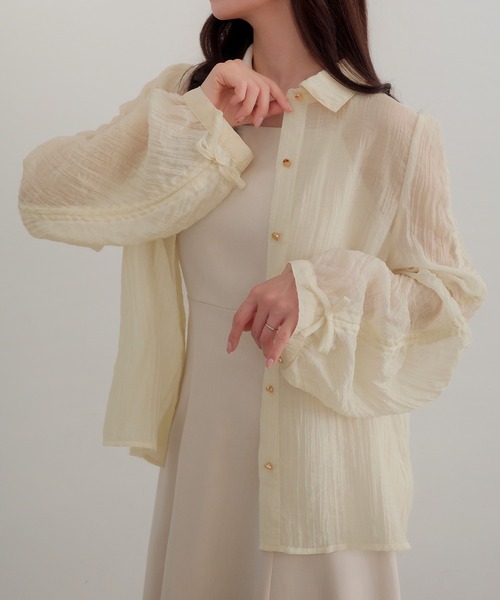 「CENEA」 長袖シャツ MEDIUM アイボリー レディース