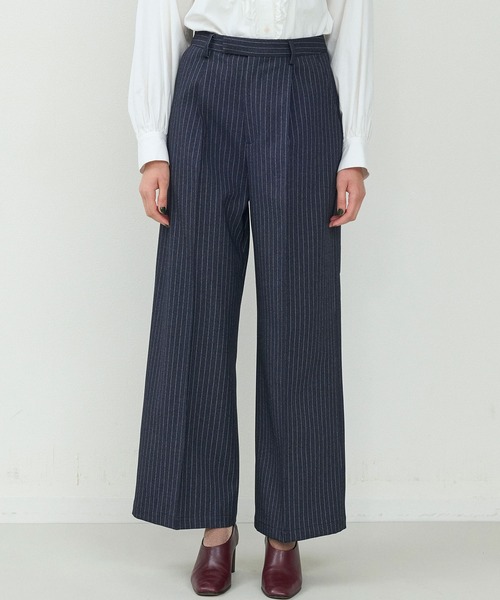 ジョンブル Johnbull モロッコストライプパンツ　L　定価35200 Johnbull（ジョンブル） スラックス パンツ ストライプピンタック