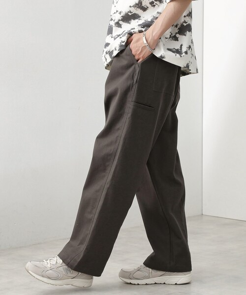 THE SHOP TK パンツ ツイルチノワイドパンツ メンズ : ZOZOTOWN Yahoo