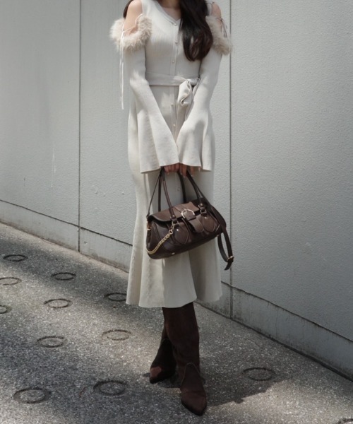 rienda（リエンダ） ワンピース many wayショルダーフェイクファー