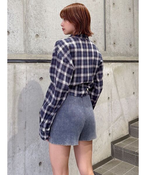 MURUA（ムルーア） パンツ リブニットパンツ「ショートパンツ