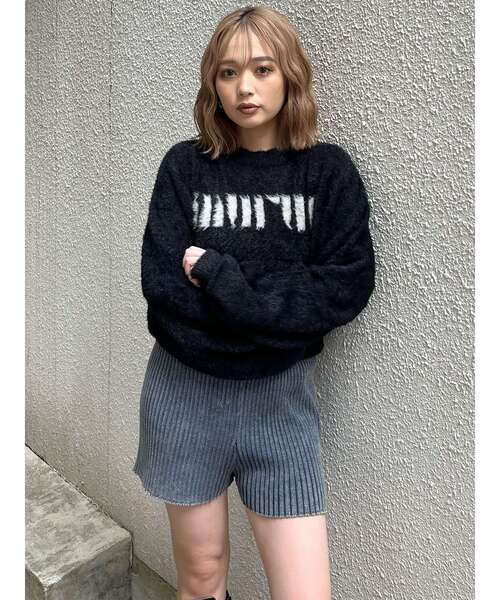 MURUA（ムルーア） パンツ リブニットパンツ「ショートパンツ