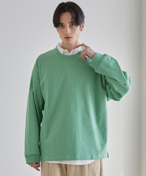 オリーブグリーン 長袖カットソー L LUENNA tシャツ 「LUENNA」Heavyweight Long Sleeve Tee