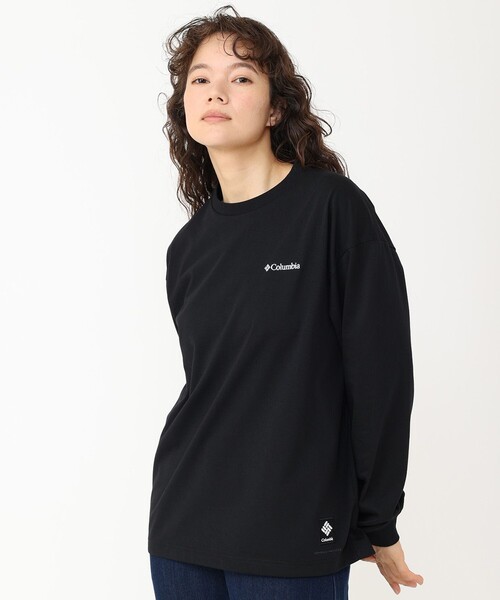「Columbia」 長袖カットソー S ホワイト レディース