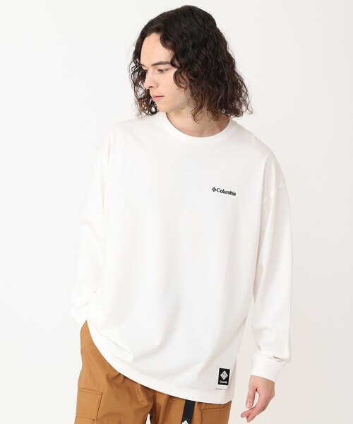 「Columbia」 長袖カットソー S ホワイト レディース